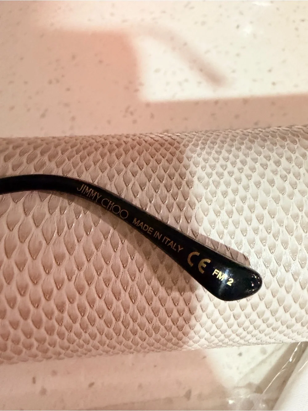 Jimmy Choo Rose Gold Aviator Sunglasses with Brown Gradient Lenses
